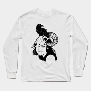 Raven girl Long Sleeve T-Shirt